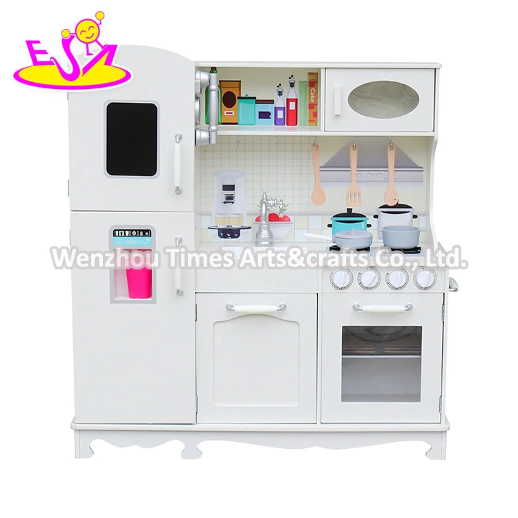 New Arrival Pretend Play White Wooden Large Toy Kitchen for Kids 10%off W10c409